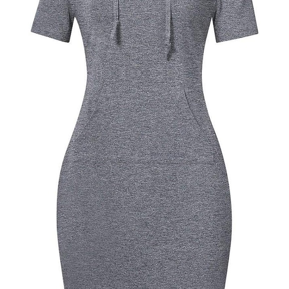 Dresses & Skirts - Hooded mini short sleeve dress